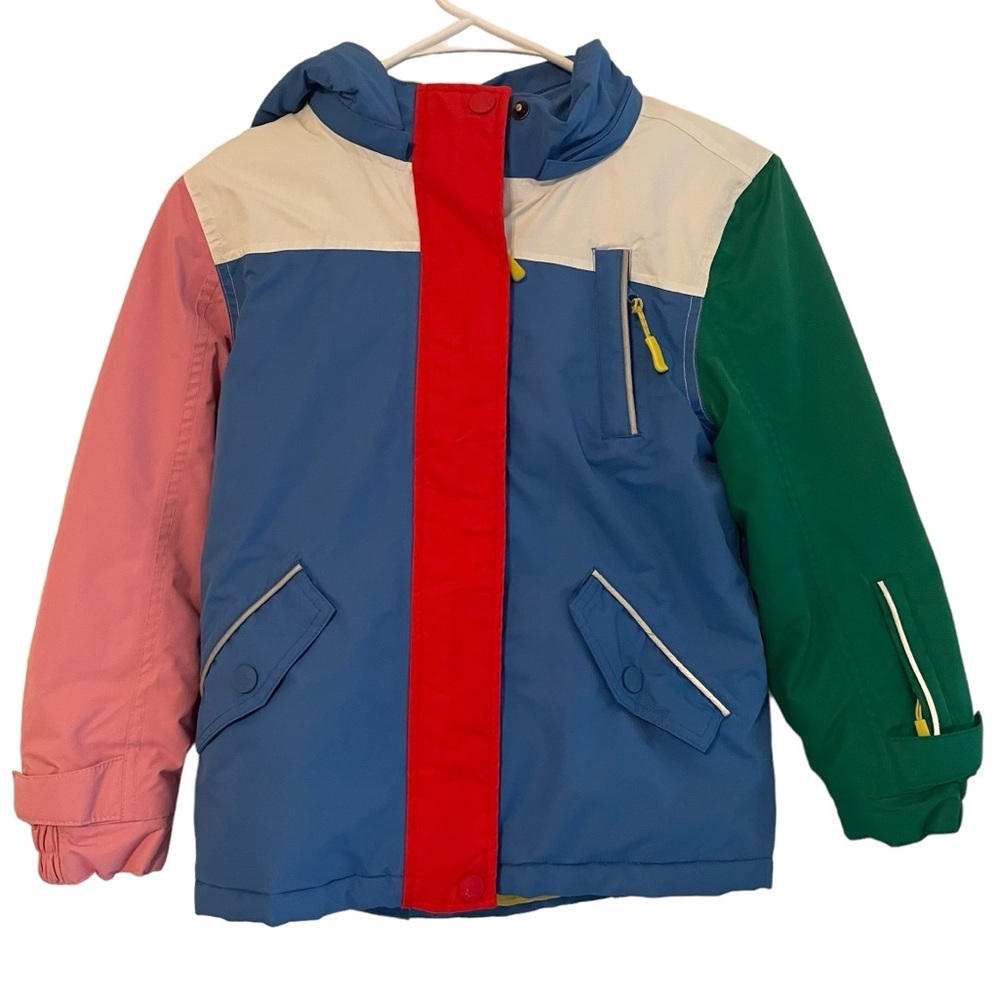 Boden Color Block Bunny Winter Jacket Size 8/9